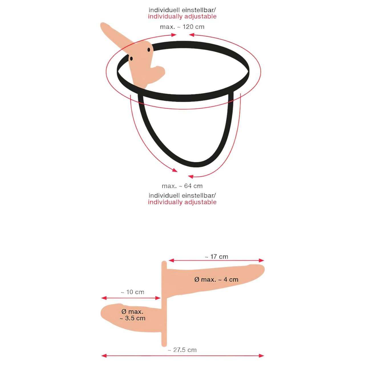 You2Toys - Felcsatolható duó vibrátor- natúr You2Toys - Felcsatolható duó vibrátor- natúr