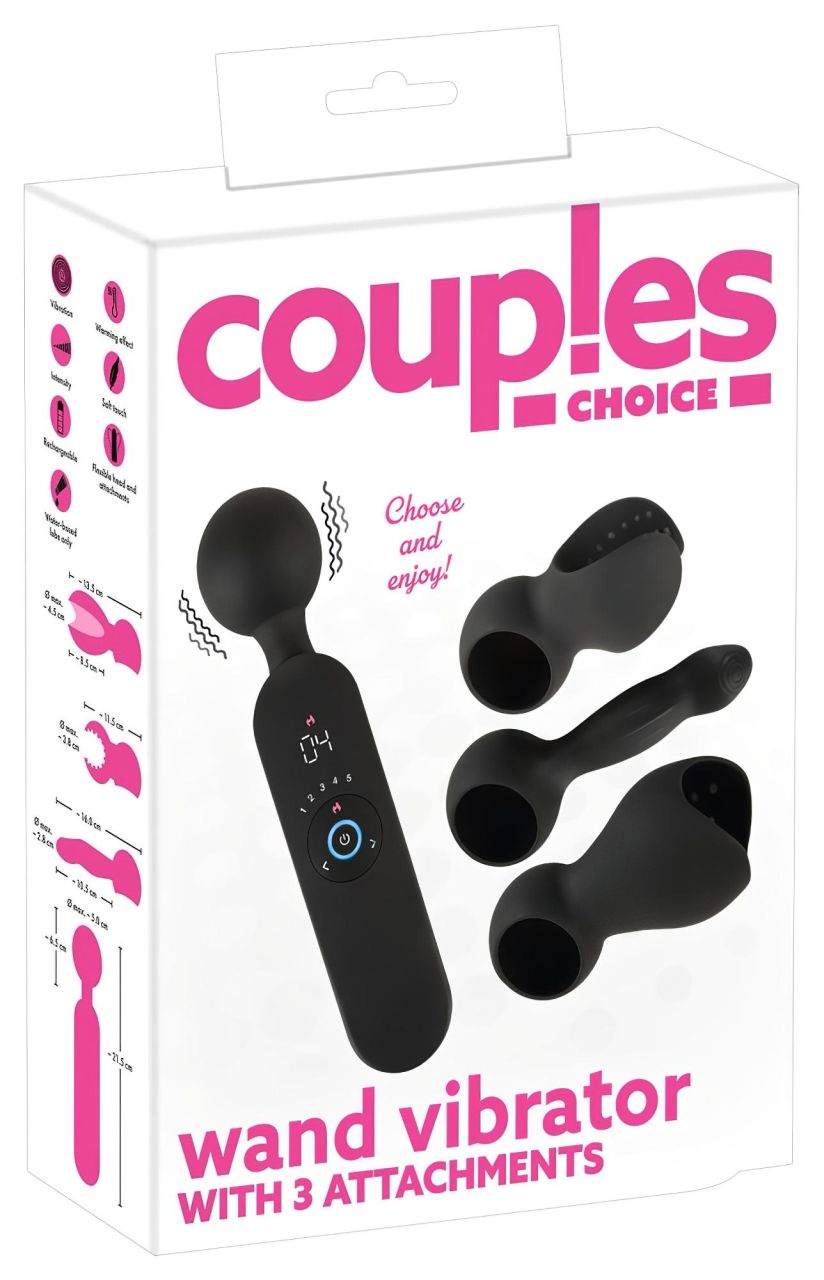Couples Choice - akkus, melegítő masszírozó vibrátor (fekete) Couples Choice - akkus, melegítő masszírozó vibrátor (fekete)