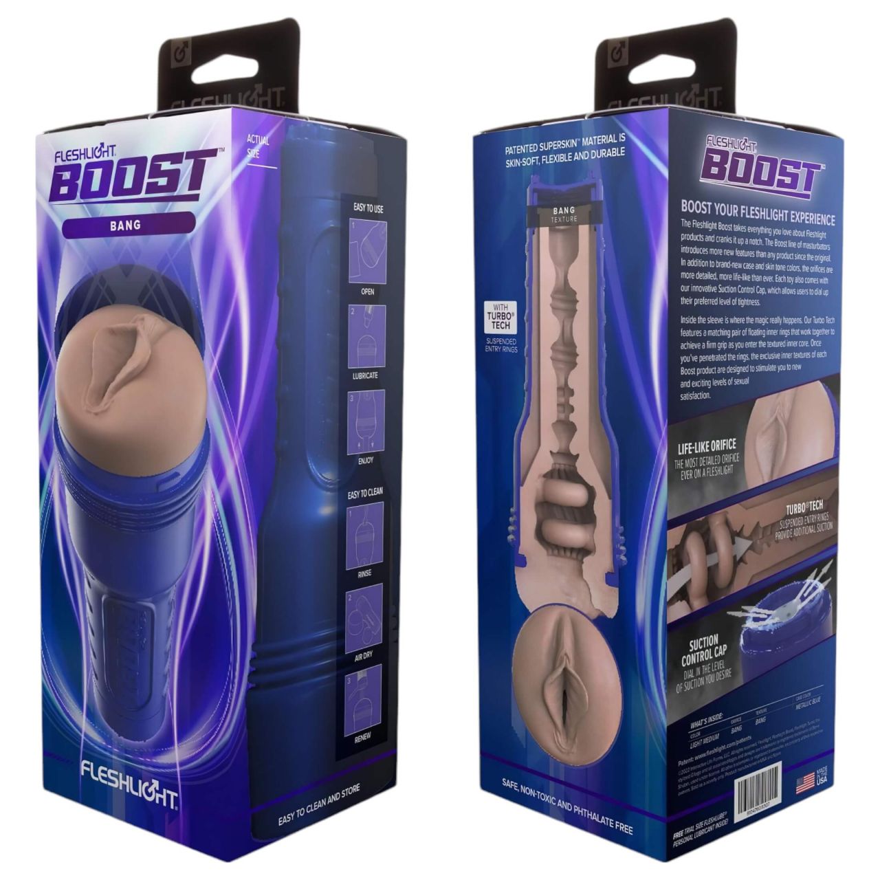 Fleshlight Boost Bang - élethű műpunci maszturbátor (natúr) Fleshlight Boost Bang - élethű műpunci maszturbátor (natúr)