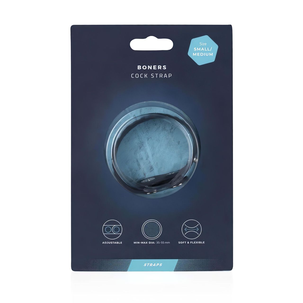 Boners Cock Straps S/M - állítható péniszgyűrű (szürke) Boners Cock Straps S/M - állítható péniszgyűrű (szürke)