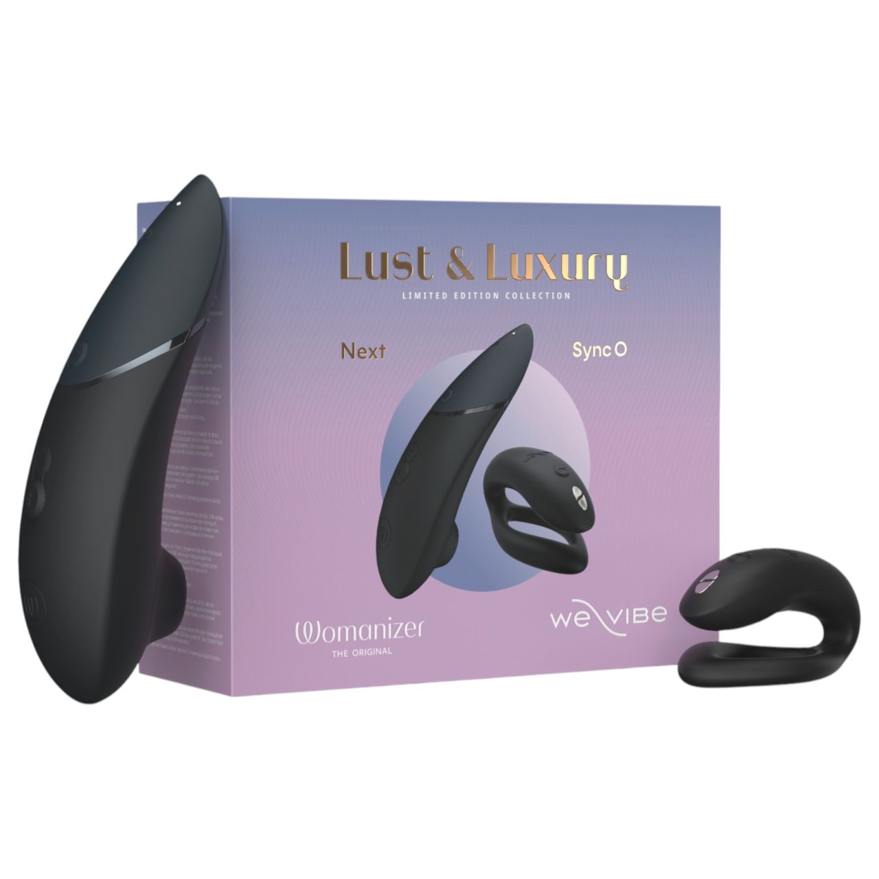 Womanizer Lust&Luxury - csikló- és párvibrátor szett (fekete) Womanizer Lust&Luxury - csikló- és párvibrátor szett (fekete)