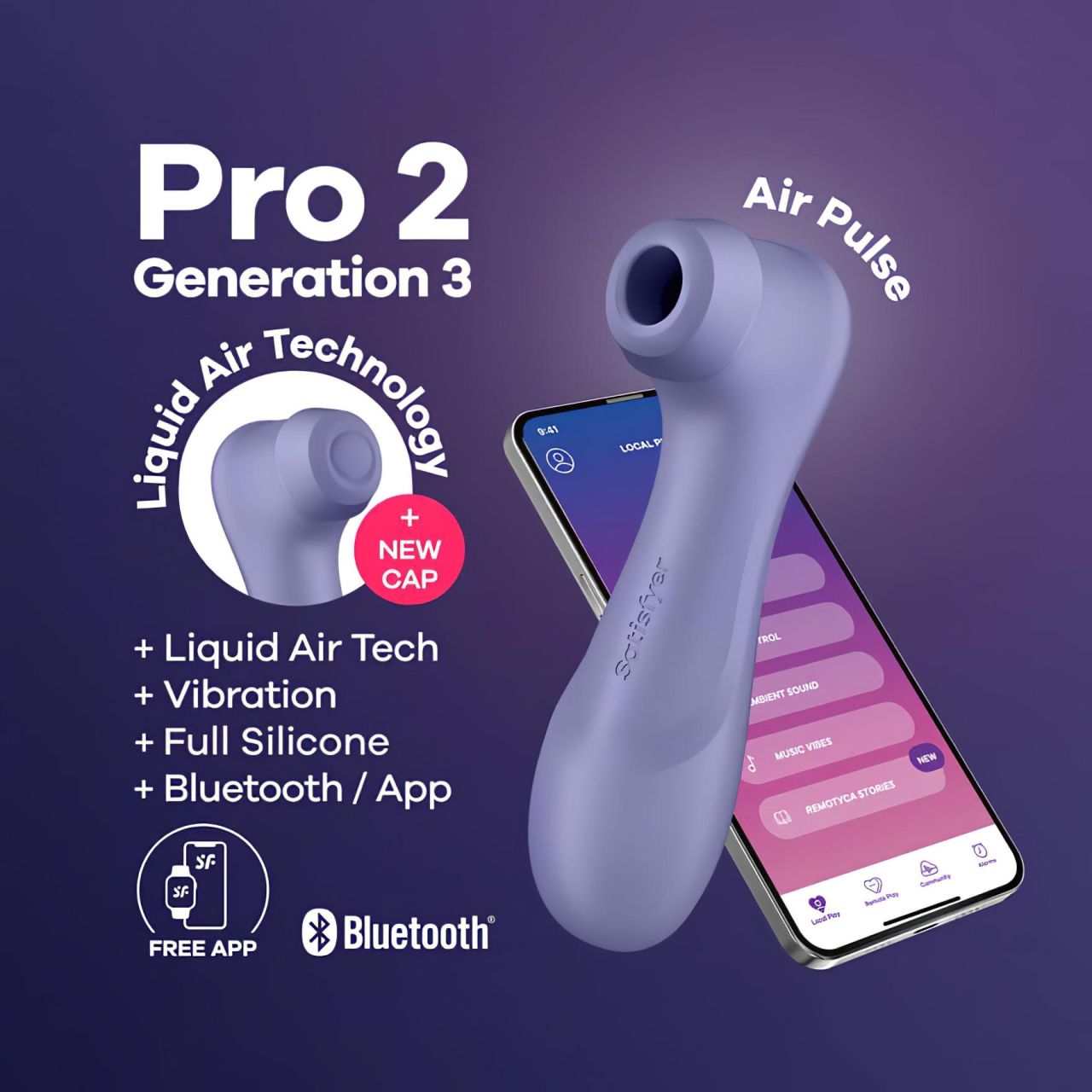 Satisfyer Pro 2 Gen3 - okos léghullámos csiklóizgató (lila) Satisfyer Pro 2 Gen3 - okos léghullámos csiklóizgató (lila)