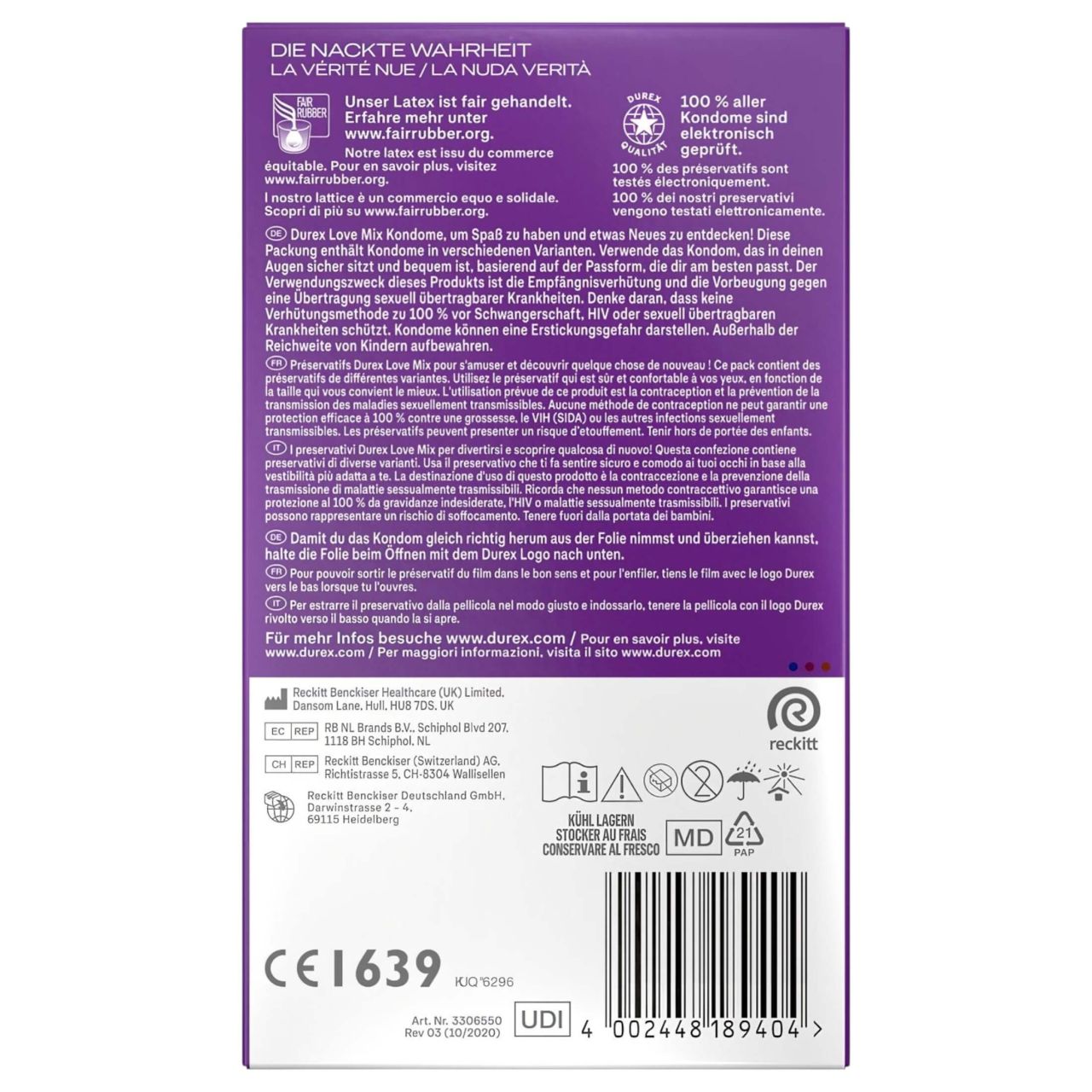 Durex Love Mix - óvszer csomag (18db) Durex Love Mix - óvszer csomag (18db)