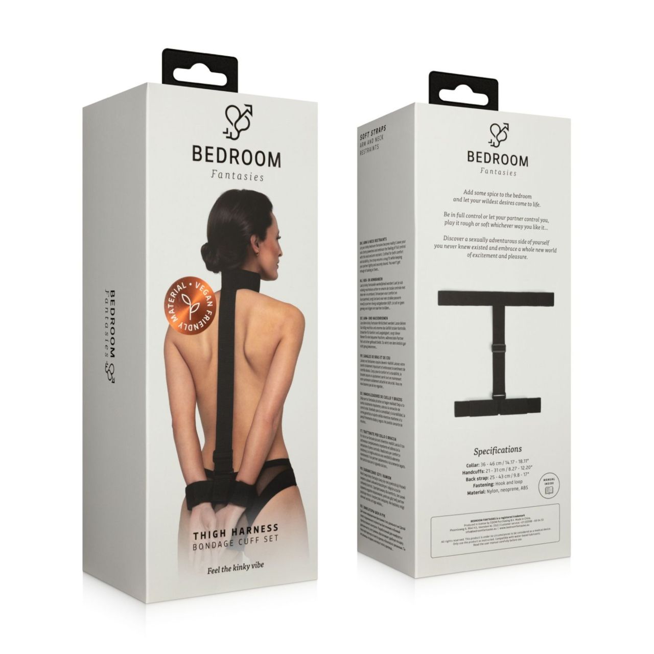 Bedroom Fantasies - puha nyakörv és bilincs (fekete) Bedroom Fantasies - puha nyakörv és bilincs (fekete)