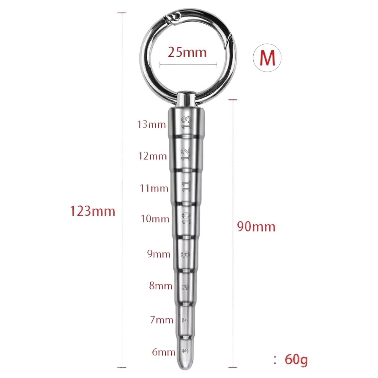 Rozsdamentes acél dilátor - M (ezüst) Rozsdamentes acél dilátor - M (ezüst)