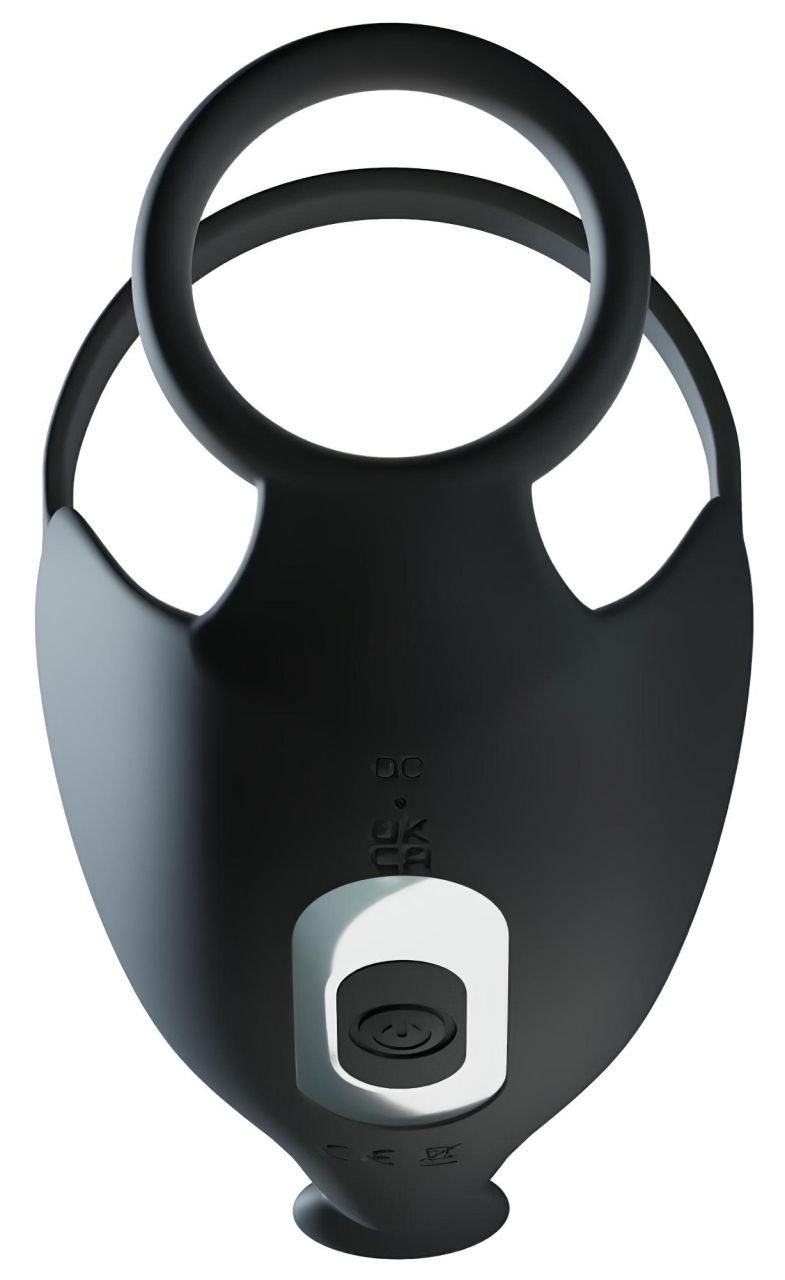 Rebel - akkus, péniszgyűrű és here vibrátor (fekete) Rebel - akkus, péniszgyűrű és here vibrátor (fekete)