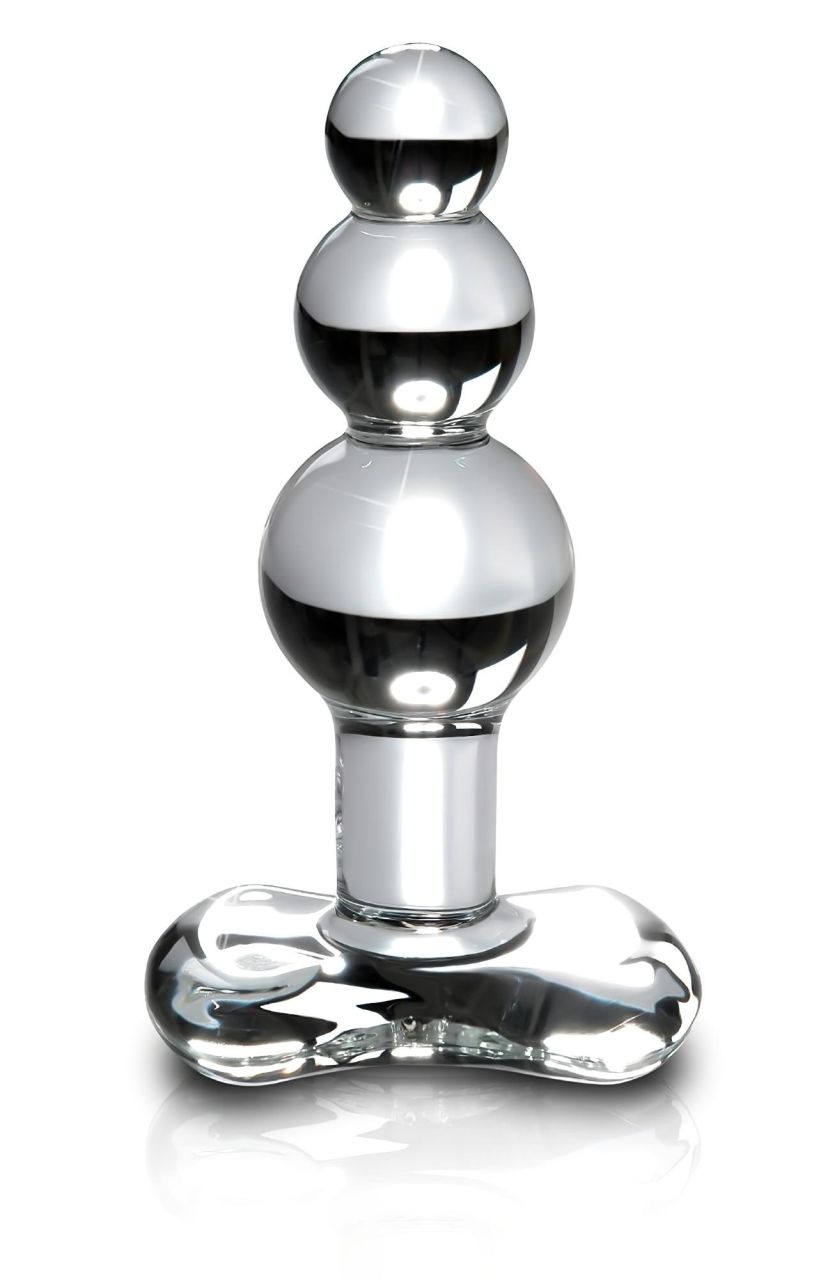 Icicles No. 47 - tripla gyöngyös, üveg anál plug (átlátszó) Icicles No. 47 - tripla gyöngyös, üveg anál plug (átlátszó)