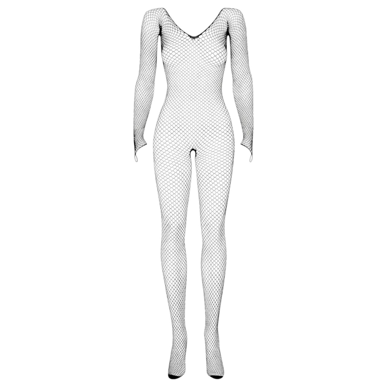 Obsessive N109 - hosszúujjú, nyitott necc overál - fekete (S-L) Obsessive N109 - hosszúujjú, nyitott necc overál - fekete (S-L)