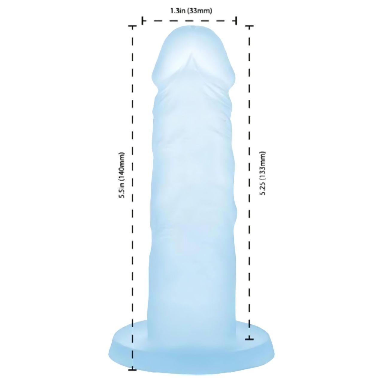 Addiction Coctails - tapadókorongos dildó (kék)