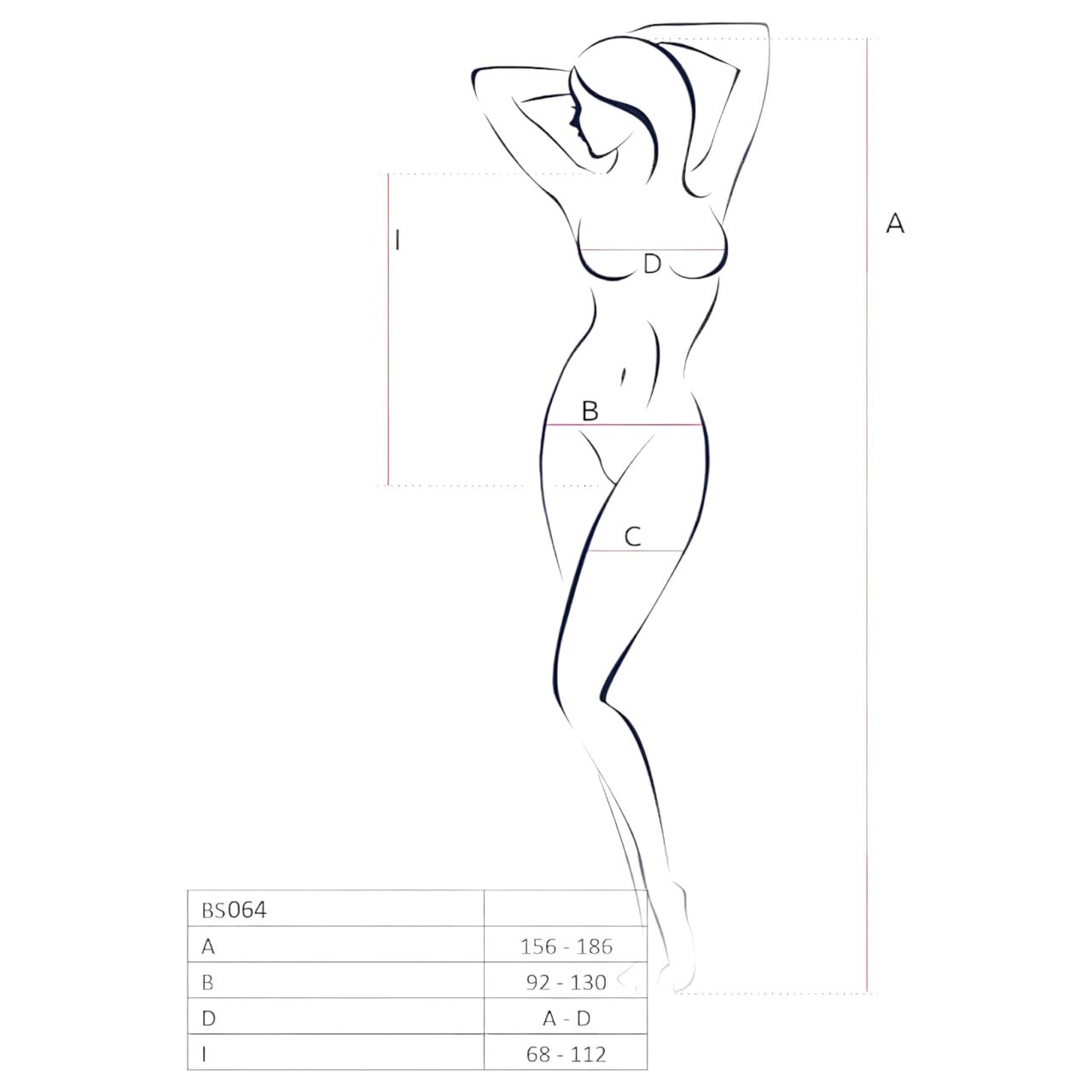 Passion BS064 - nyitott necc body (piros) - S-L Passion BS064 - nyitott necc body (piros) - S-L