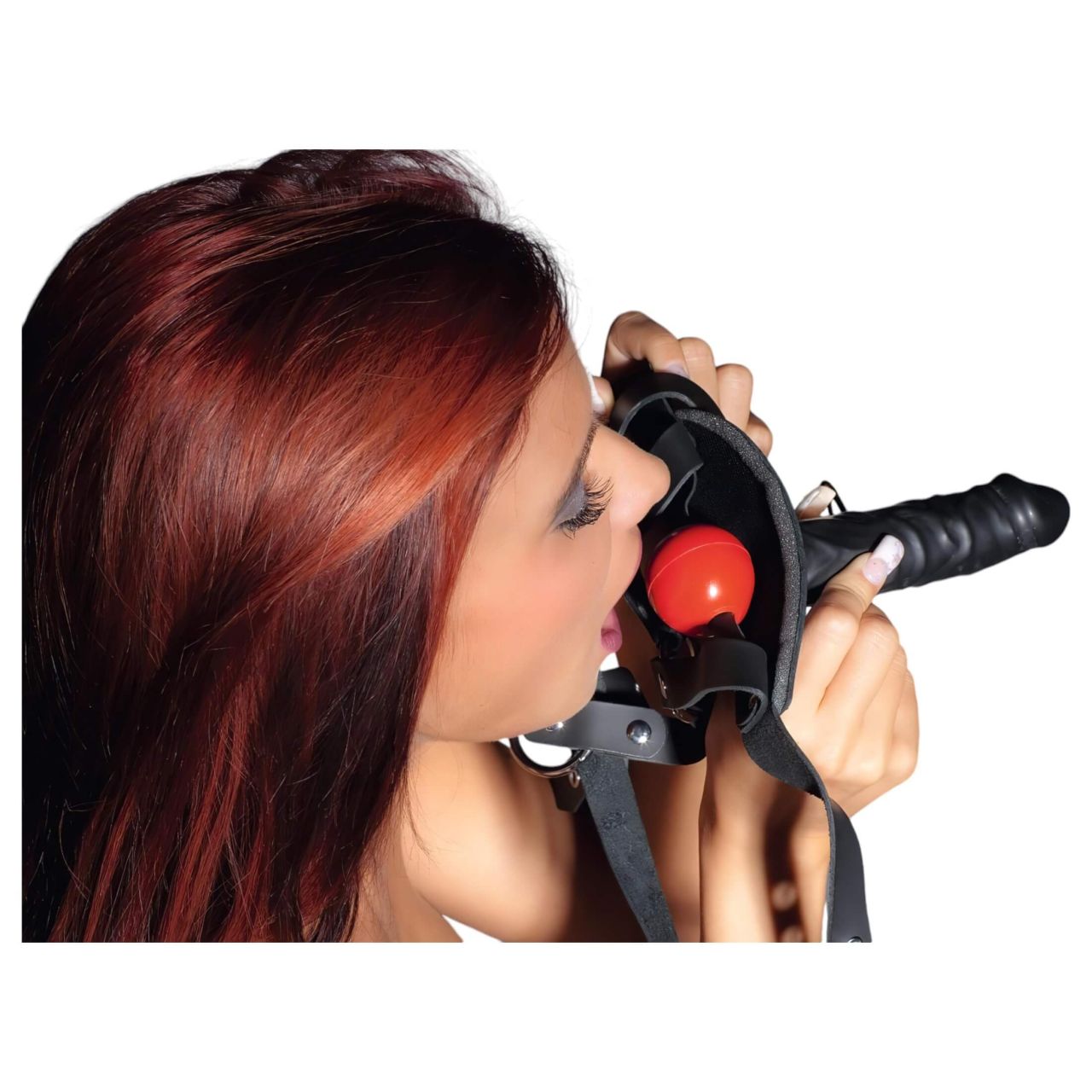 ZADO - bőr szerszám dildóval (fekete) ZADO - bőr szerszám dildóval (fekete)