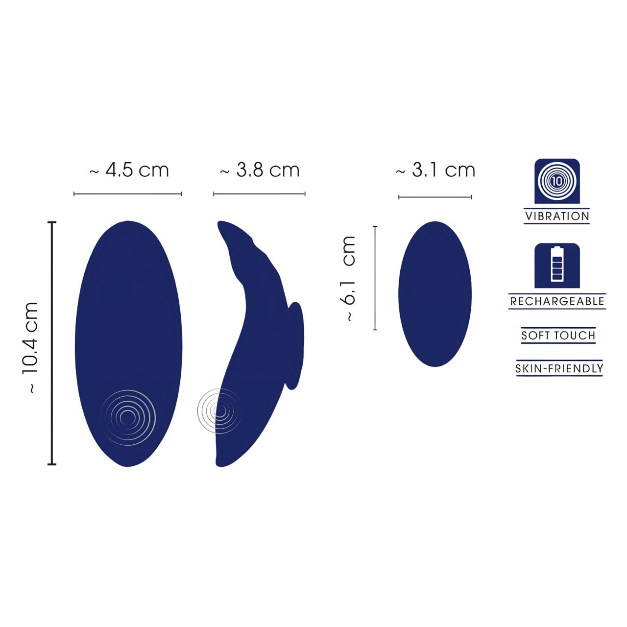 Smile - extra vékony, távirányítós bugyi vibrátor (kék) Smile - extra vékony, távirányítós bugyi vibrátor (kék)