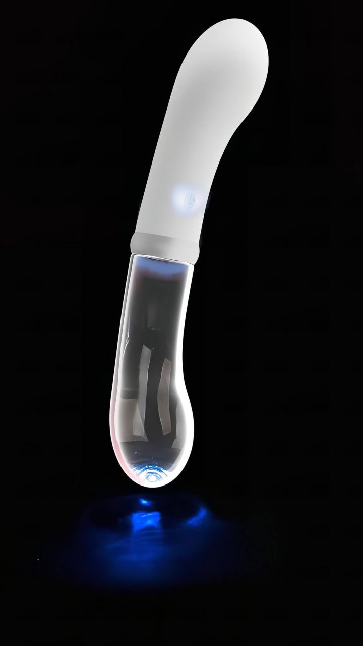 You2toys Liaison - szilikon-üveg LED vibrátor (átlátszó-fehér) You2toys Liaison - szilikon-üveg LED vibrátor (átlátszó-fehér)