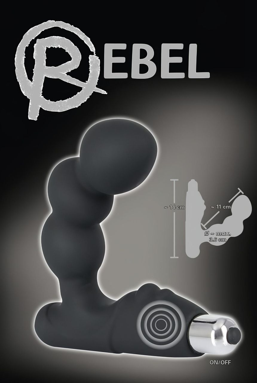 Rebel - gömbös prosztata vibrátor (fekete) Rebel - gömbös prosztata vibrátor (fekete)