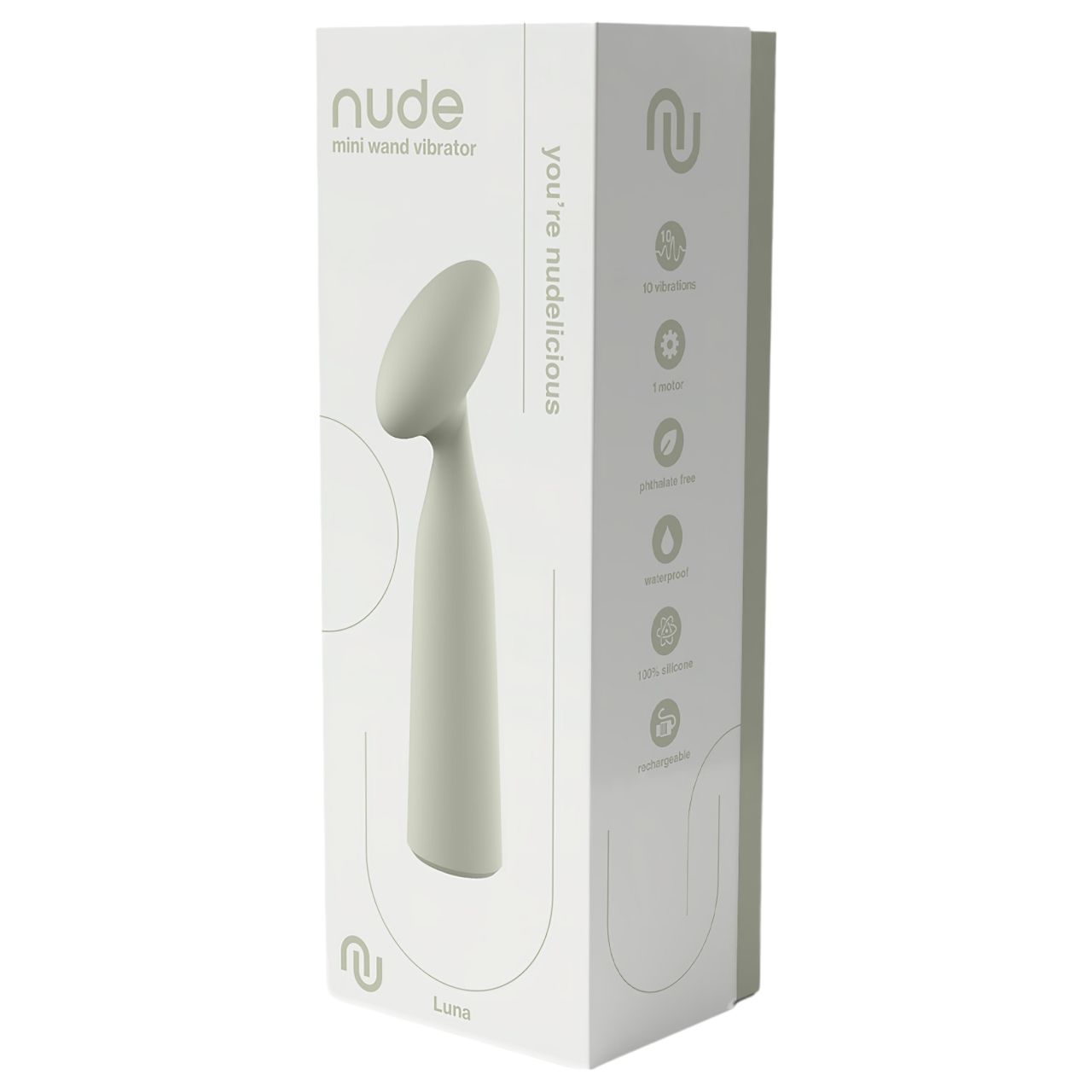 Nude Luna - akkus mini wand vibrátor (szürke) Nude Luna - akkus mini wand vibrátor (szürke)