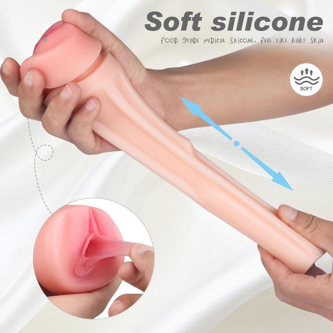 Sex HD Marcus - élethű műpunci tokban (fekete-natúr) Sex HD Marcus - élethű műpunci tokban (fekete-natúr)