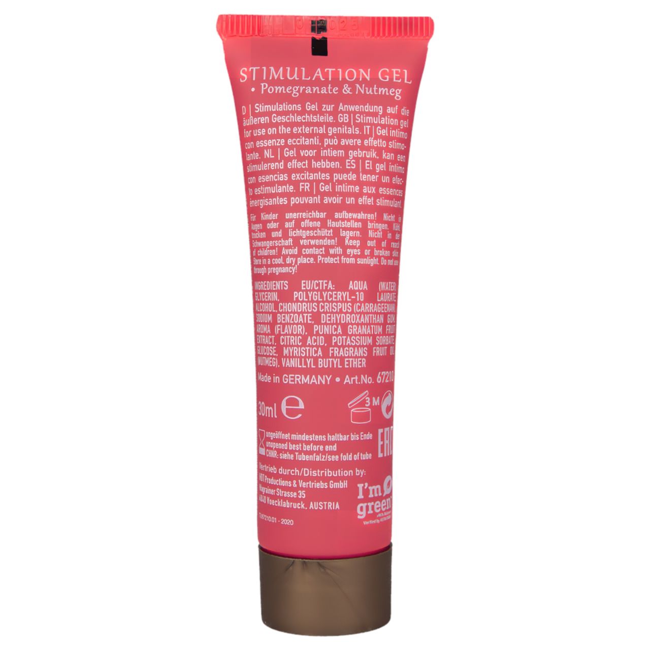 HOT Shiatsu - stimuláló krém nőknek - gránátalma (30ml) HOT Shiatsu - stimuláló krém nőknek - gránátalma (30ml)