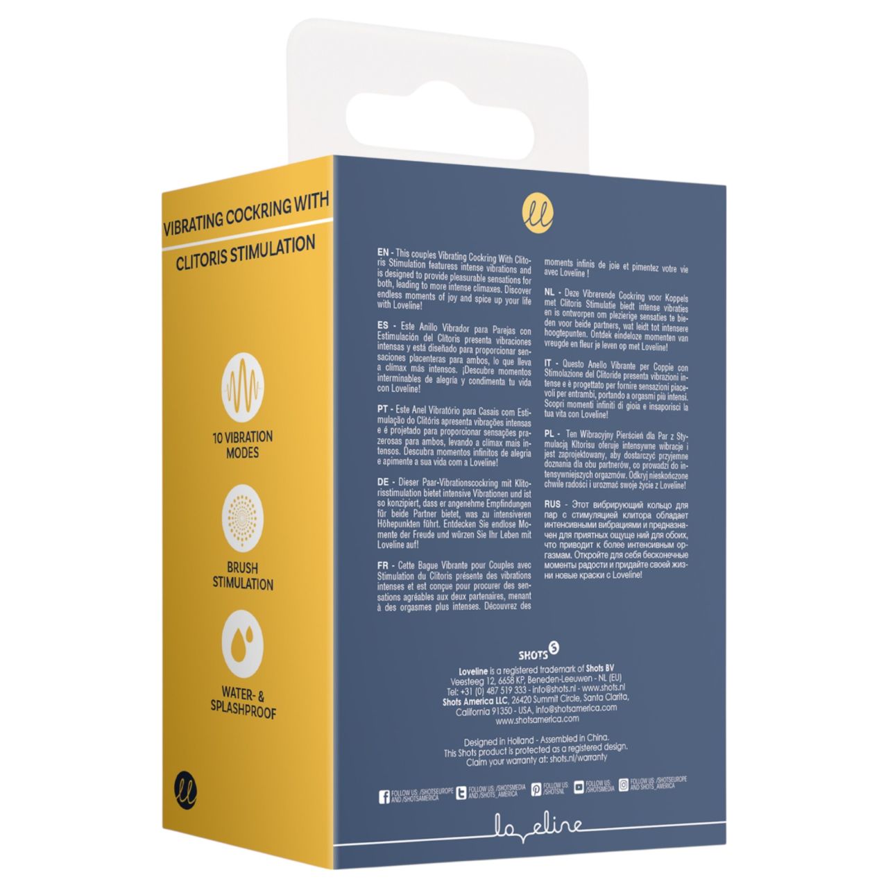 Loveline - vibrációs péniszgyűrű csiklóstimulálóval (szürke)