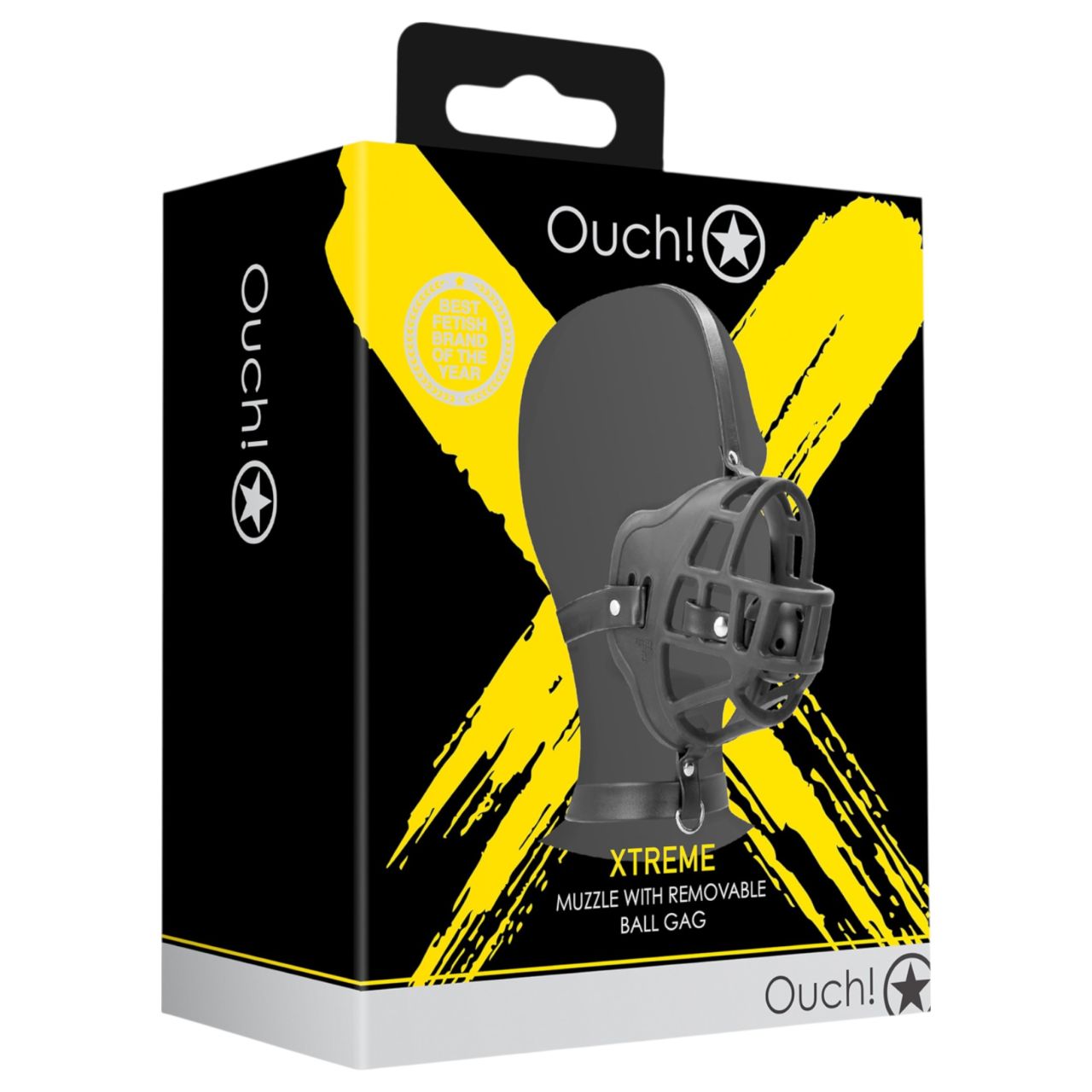 Ouch! - szájkosár, beépített szájpecekkel (fekete) Ouch! - szájkosár, beépített szájpecekkel (fekete)