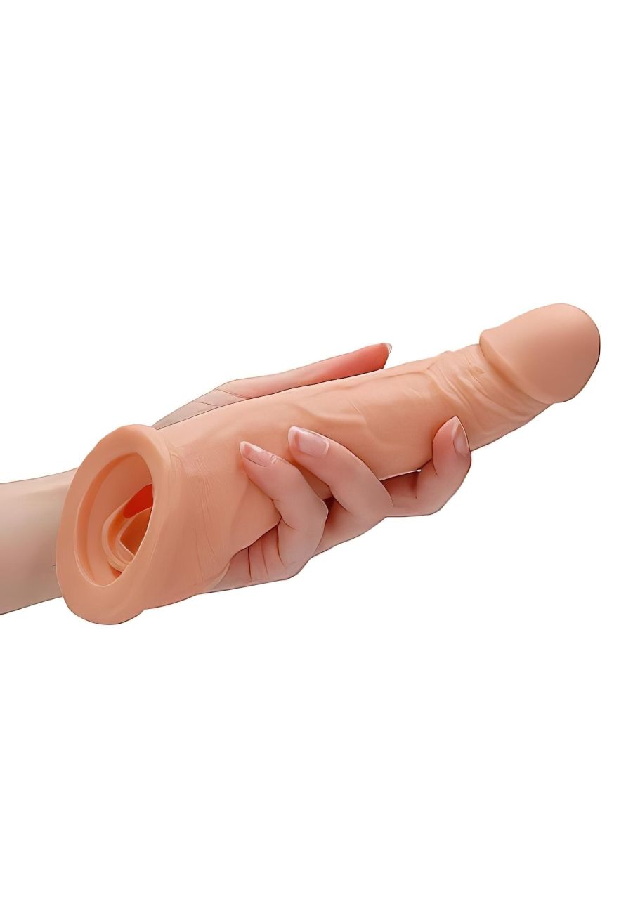 RealRock Penis Sleeve 8 - péniszköpeny (21cm) - natúr RealRock Penis Sleeve 8 - péniszköpeny (21cm) - natúr