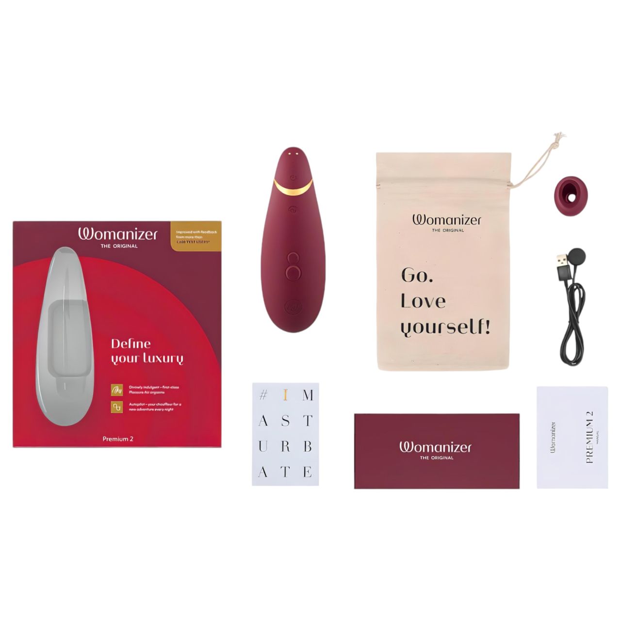 Womanizer Premium 2 - léghullámos csiklóizgató (piros) Womanizer Premium 2 - léghullámos csiklóizgató (piros)