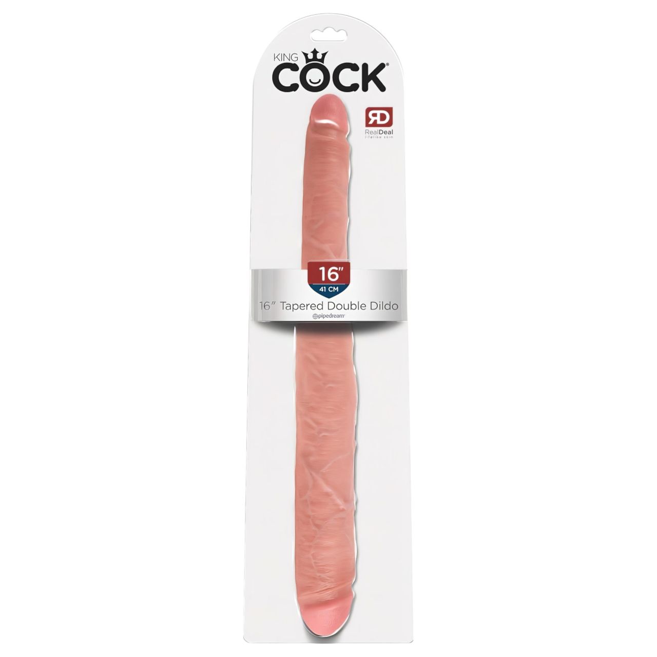 King Cock 16 Tapered - élethű dupla dildó (41cm) - natúr King Cock 16 Tapered - élethű dupla dildó (41cm) - natúr