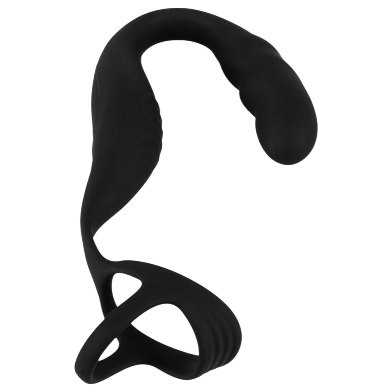 Rebel - prosztata vibrátor pénisz-és heregyűrűvel (fekete) Rebel - prosztata vibrátor pénisz-és heregyűrűvel (fekete)