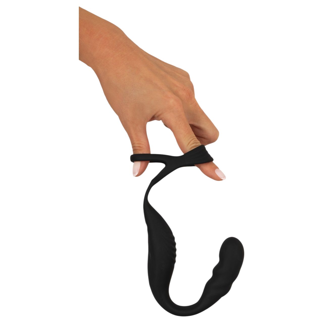 Rebel - prosztata vibrátor pénisz-és heregyűrűvel (fekete) Rebel - prosztata vibrátor pénisz-és heregyűrűvel (fekete)