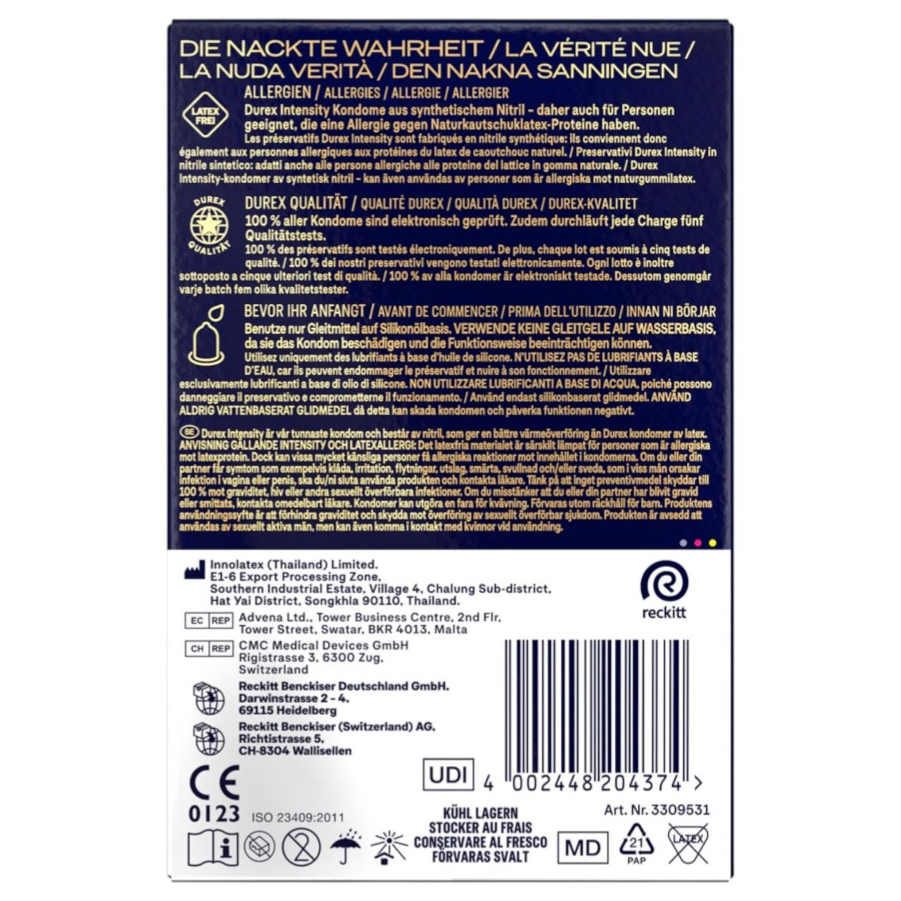 Durex Intensity - vékony, latexmentes óvszer (20db) Durex Intensity - vékony, latexmentes óvszer (20db)