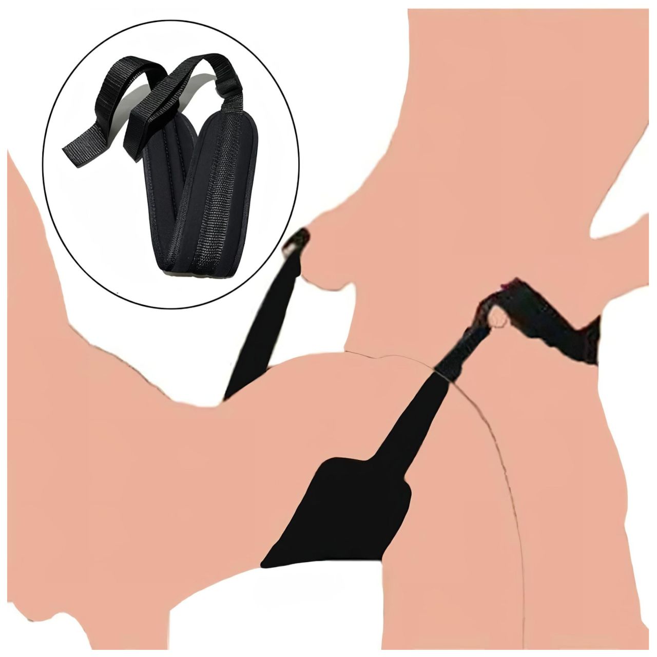 Lonely - Póztartó BDSM szexheveder (fekete) Lonely - Póztartó BDSM szexheveder (fekete)