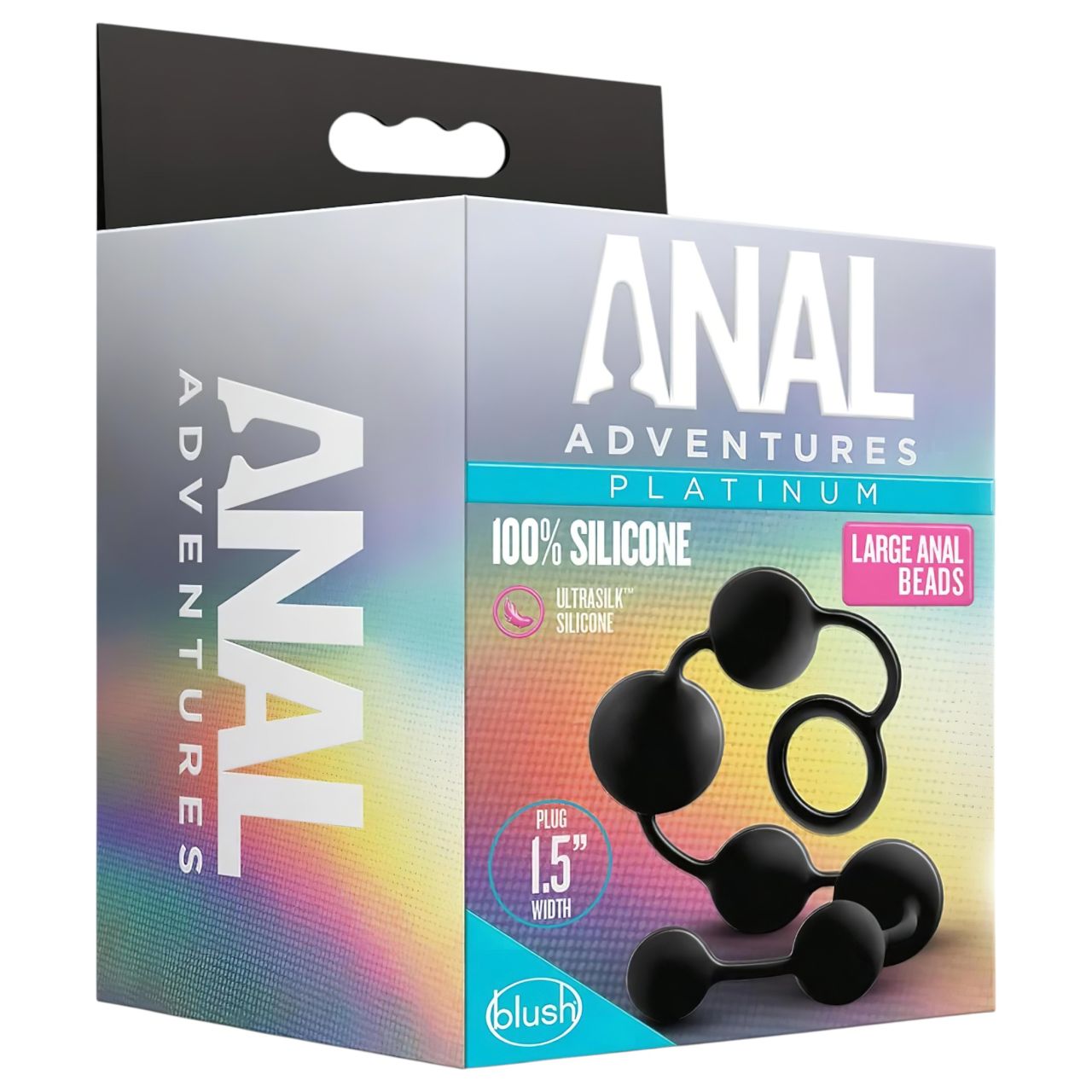 Anal Adventures L - gyöngyös anál dildó (fekete) Anal Adventures L - gyöngyös anál dildó (fekete)