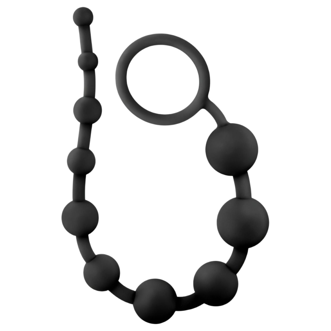 Anal Adventures L - gyöngyös anál dildó (fekete) Anal Adventures L - gyöngyös anál dildó (fekete)