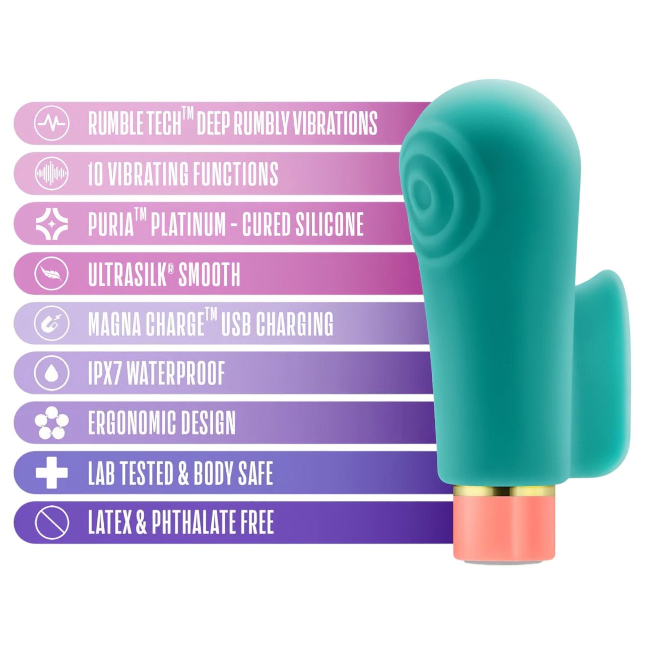 / Blush Aria - stimuláló ujjvibrátor (zöld) / Blush Aria - stimuláló ujjvibrátor (zöld)