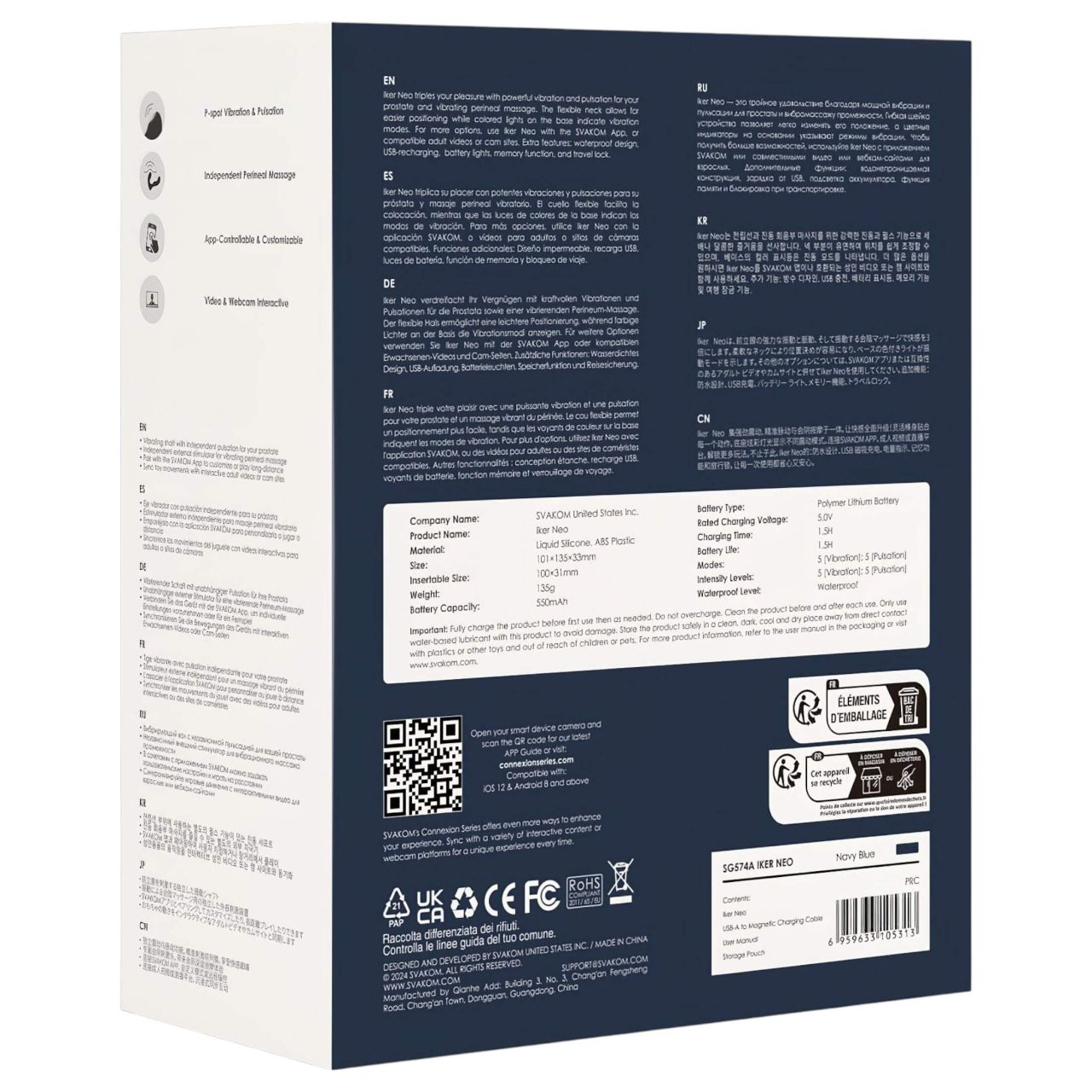 Svakom Iker Neo - interaktív, pulzáló anál vibrátor (kék) Svakom Iker Neo - interaktív, pulzáló anál vibrátor (kék)