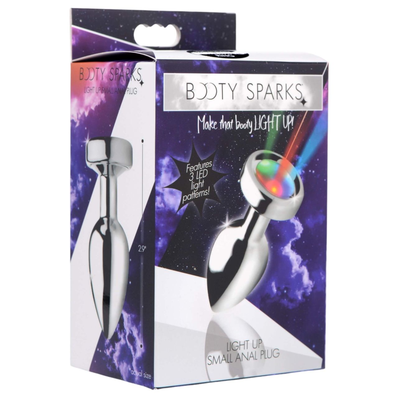 Booty Sparks - világító anál plug - kicsi (ezüst) Booty Sparks - világító anál plug - kicsi (ezüst)