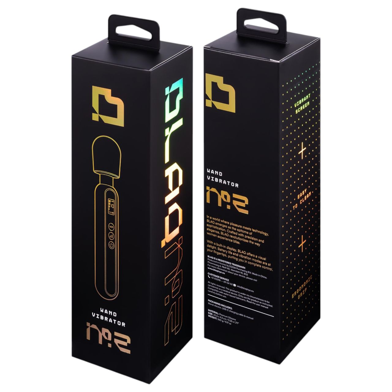 BLAQ - digitális masszírozó vibrátor (fekete) BLAQ - digitális masszírozó vibrátor (fekete)