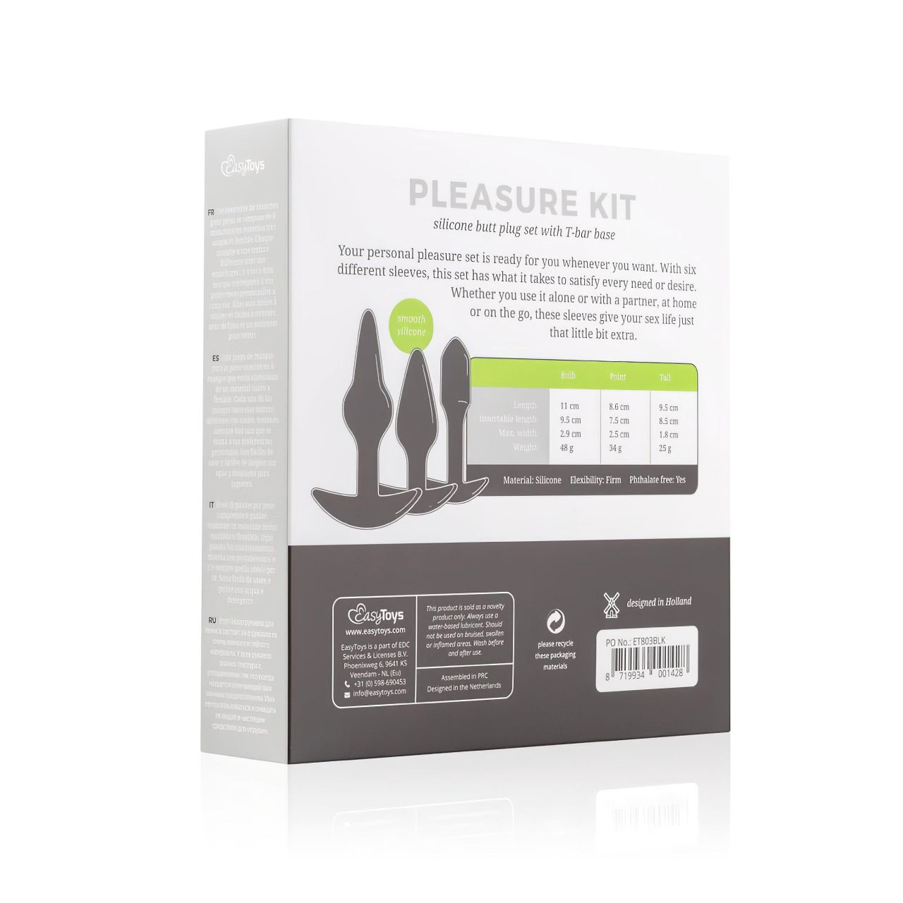 Easytoys Pleasure kit - változatos anál plug szett (fekete) Easytoys Pleasure kit - változatos anál plug szett (fekete)