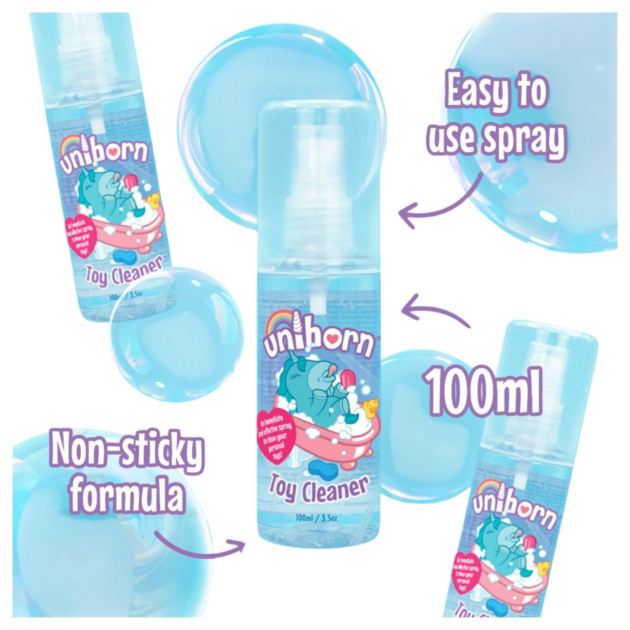 Unihorn - fertőtlenítő hatású tisztító spray (100ml) Unihorn - fertőtlenítő hatású tisztító spray (100ml)