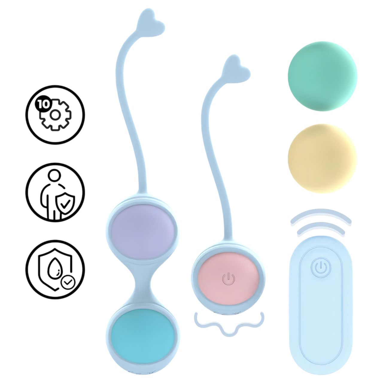 Loveline - vibrációs variálható gésagolyó szett (kék) Loveline - vibrációs variálható gésagolyó szett (kék)