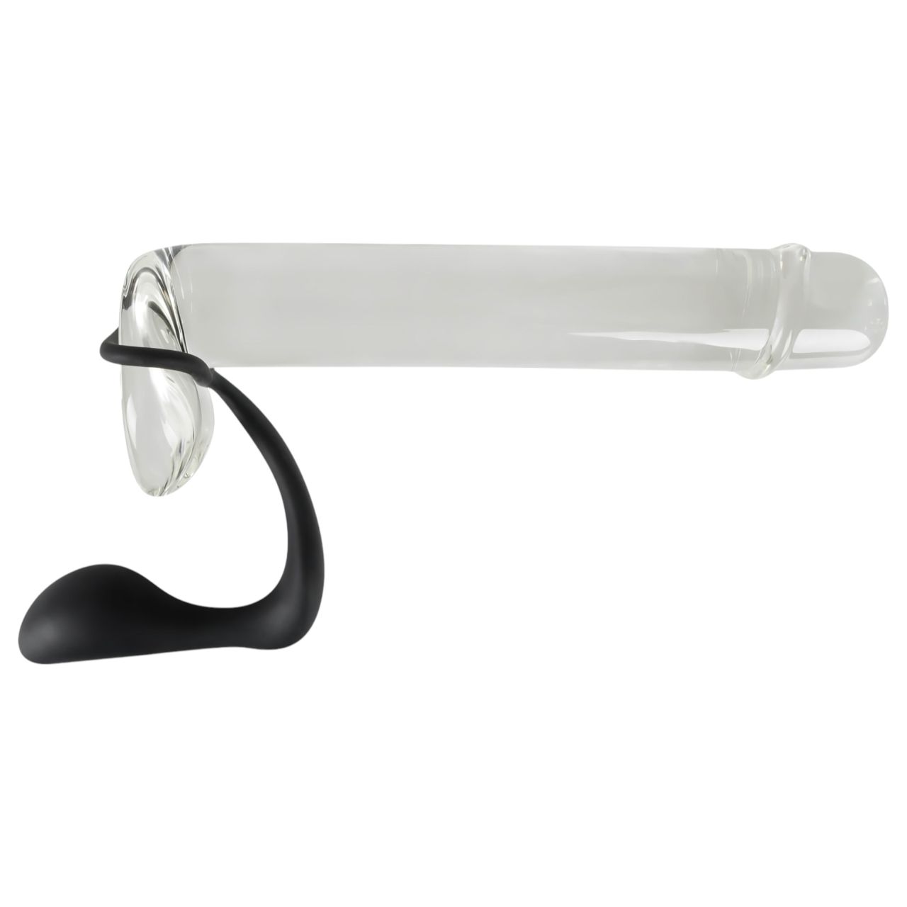 Black Velvets - anál plug péniszgyűrűvel (fekete)