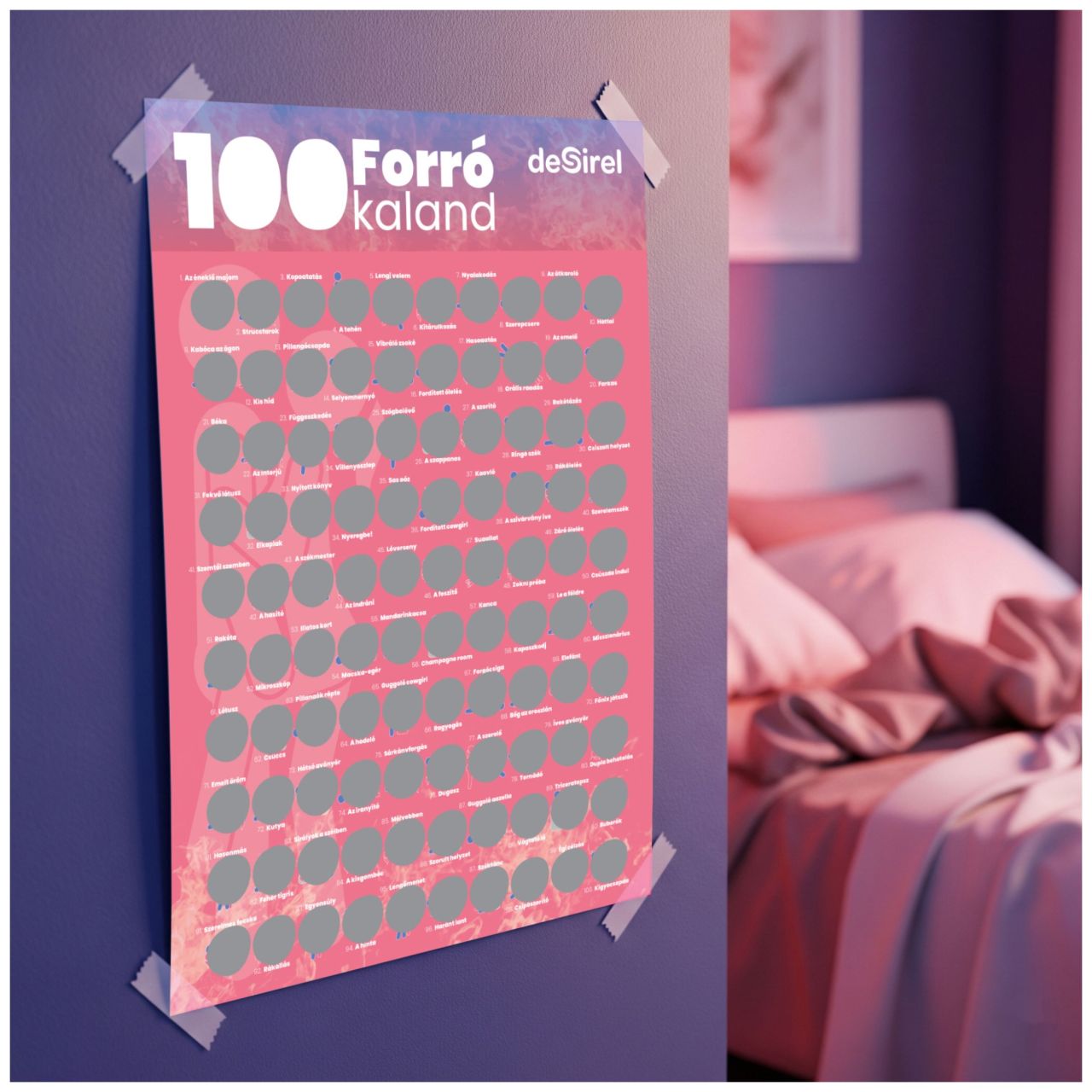Desirel - 100 szexpóz kaparós poszter társasjáték (magyar) Desirel - 100 szexpóz kaparós poszter társasjáték (magyar)