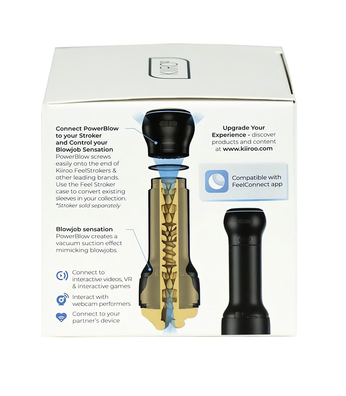 Kiiroo PowerBlow - maszturbátor szívó- és okos tartozék (fekete) Kiiroo PowerBlow - maszturbátor szívó- és okos tartozék (fekete)