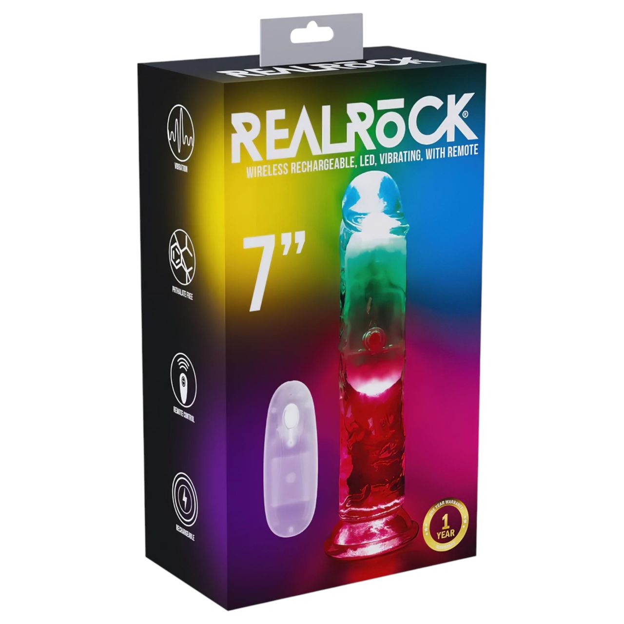 REALROCK - LED-es vibrátor - 15cm REALROCK - LED-es vibrátor - 15cm