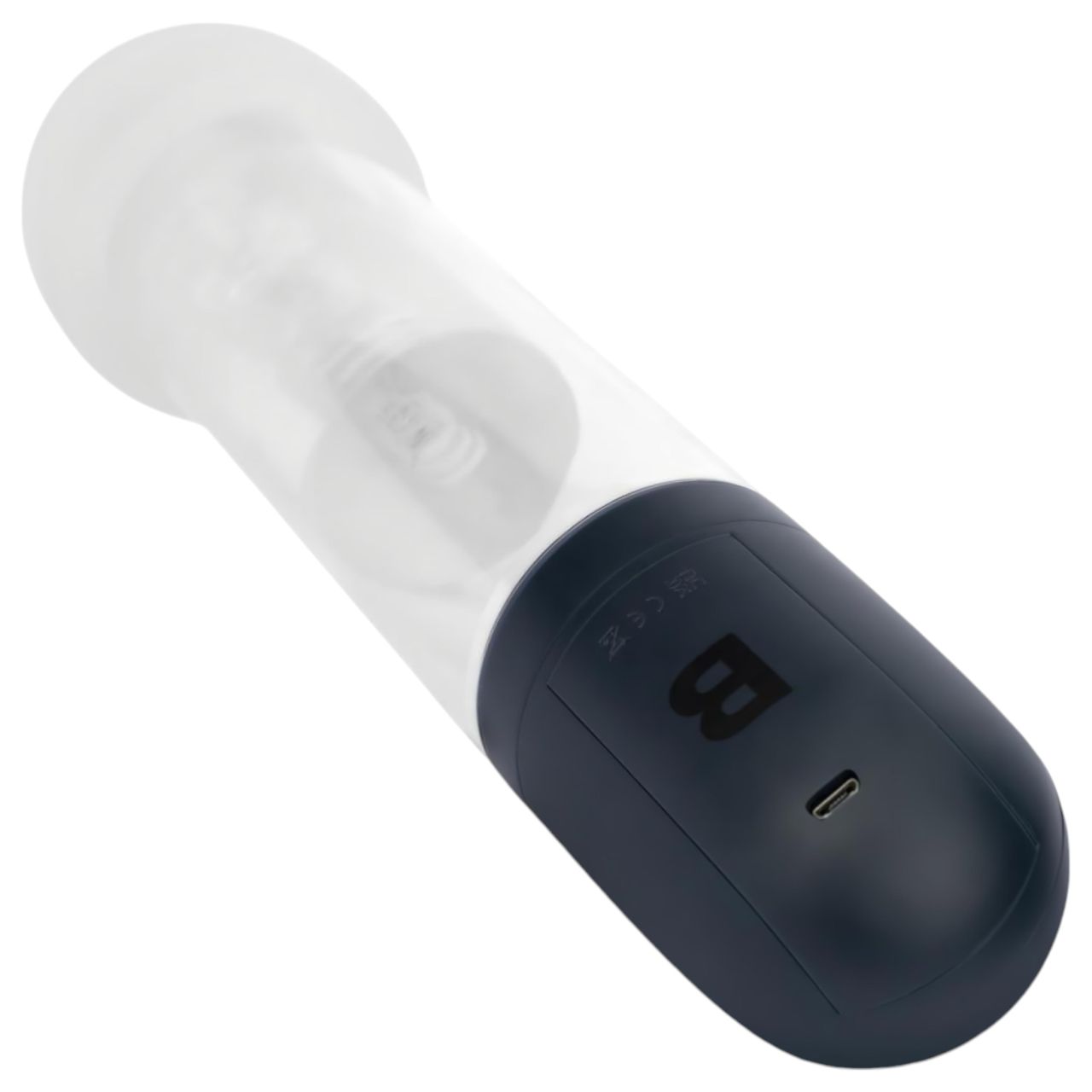 Boners - automatikus péniszpumpa maszturbátor (átlátszó-fekete) Boners - automatikus péniszpumpa maszturbátor (átlátszó-fekete)