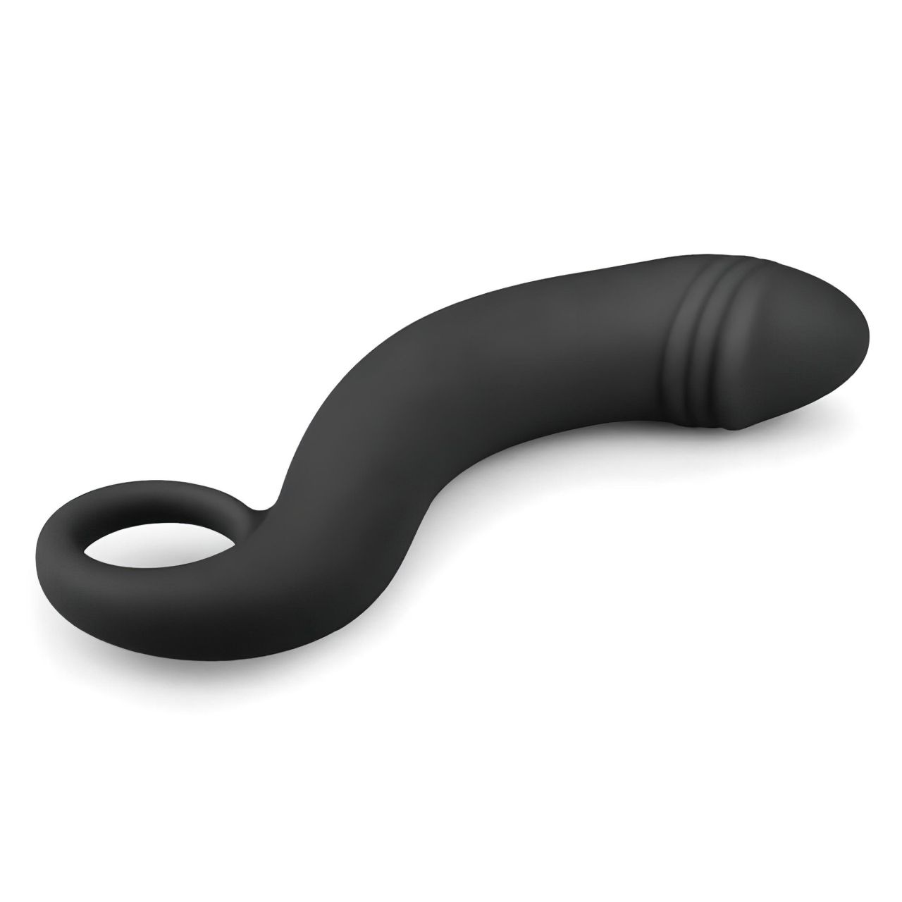 EasyToys Curved Dong - szilikon anál dildó (fekete) EasyToys Curved Dong - szilikon anál dildó (fekete)