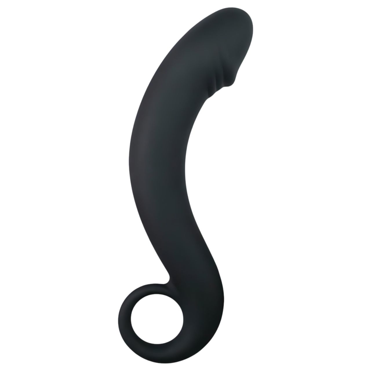 EasyToys Curved Dong - szilikon anál dildó (fekete) EasyToys Curved Dong - szilikon anál dildó (fekete)