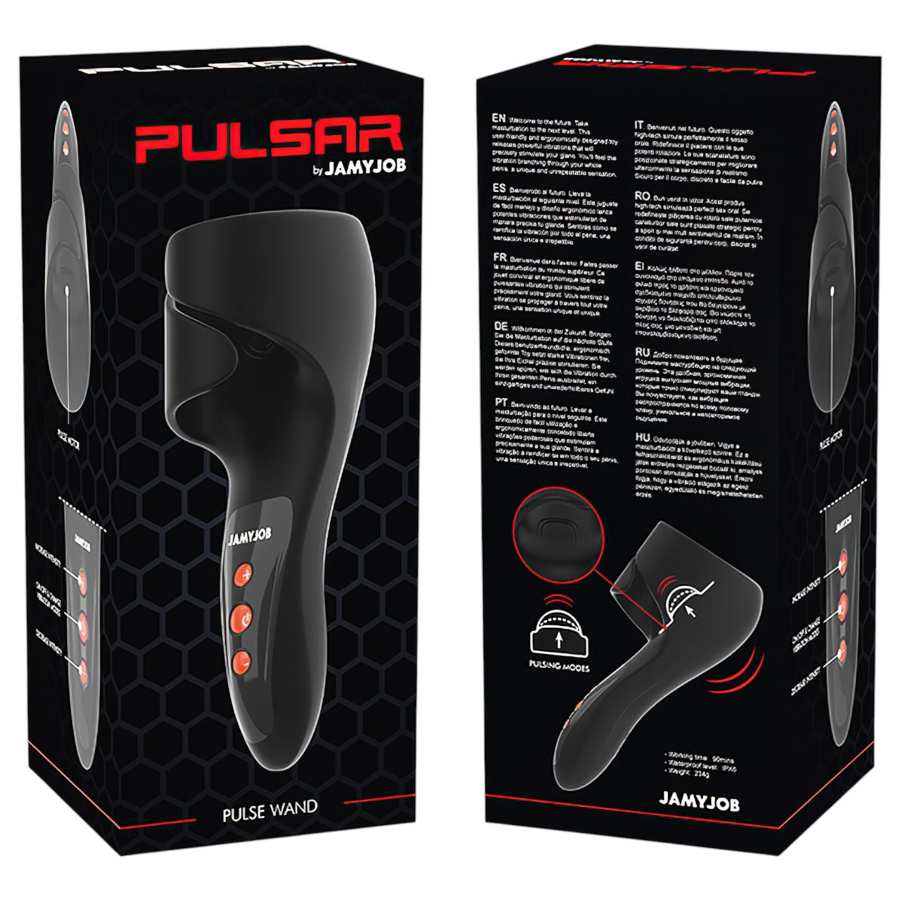 JamyJob - pulzáló makkvibrátor (fekete)