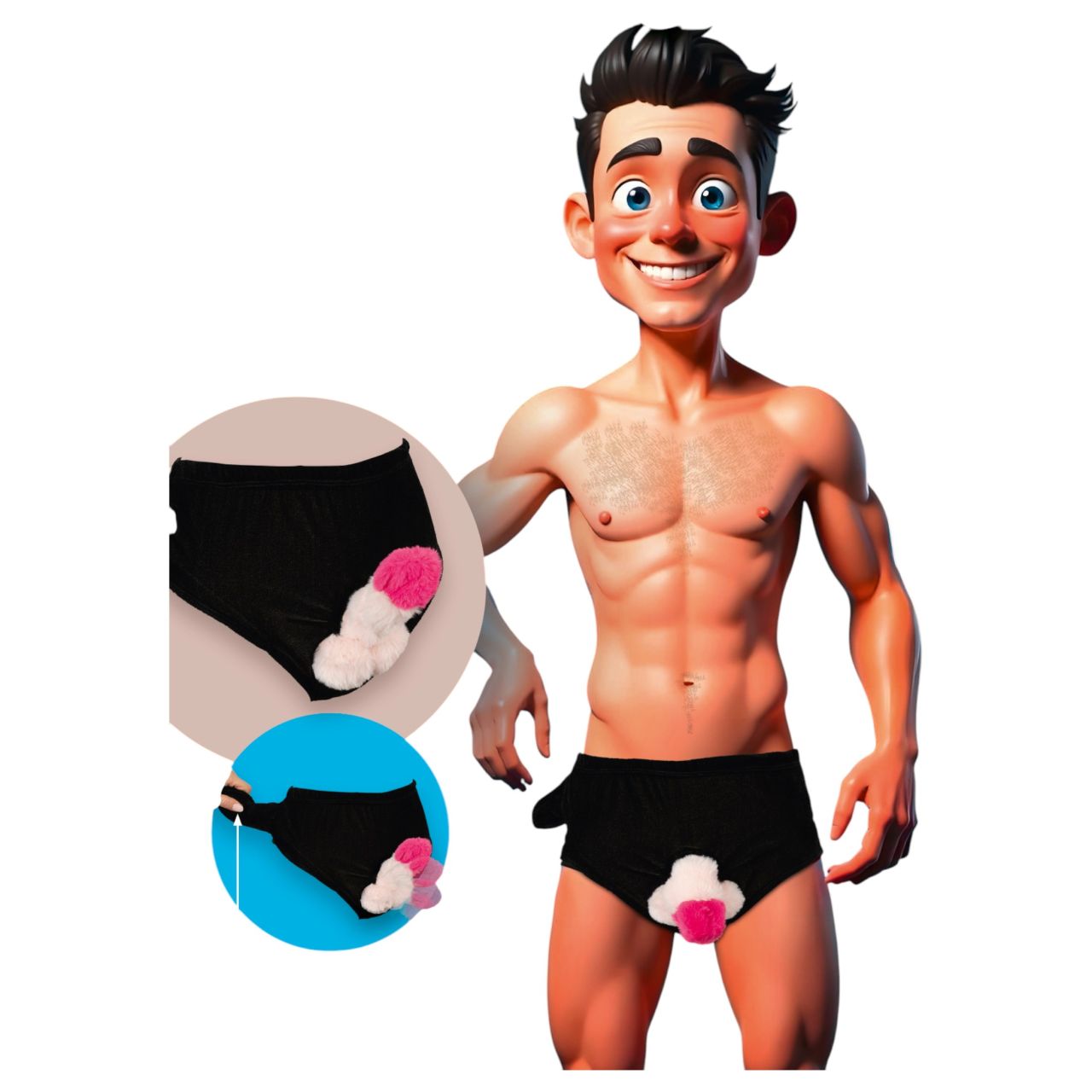 Pumpás péniszes alsó (fekete) Pumpás péniszes alsó (fekete)