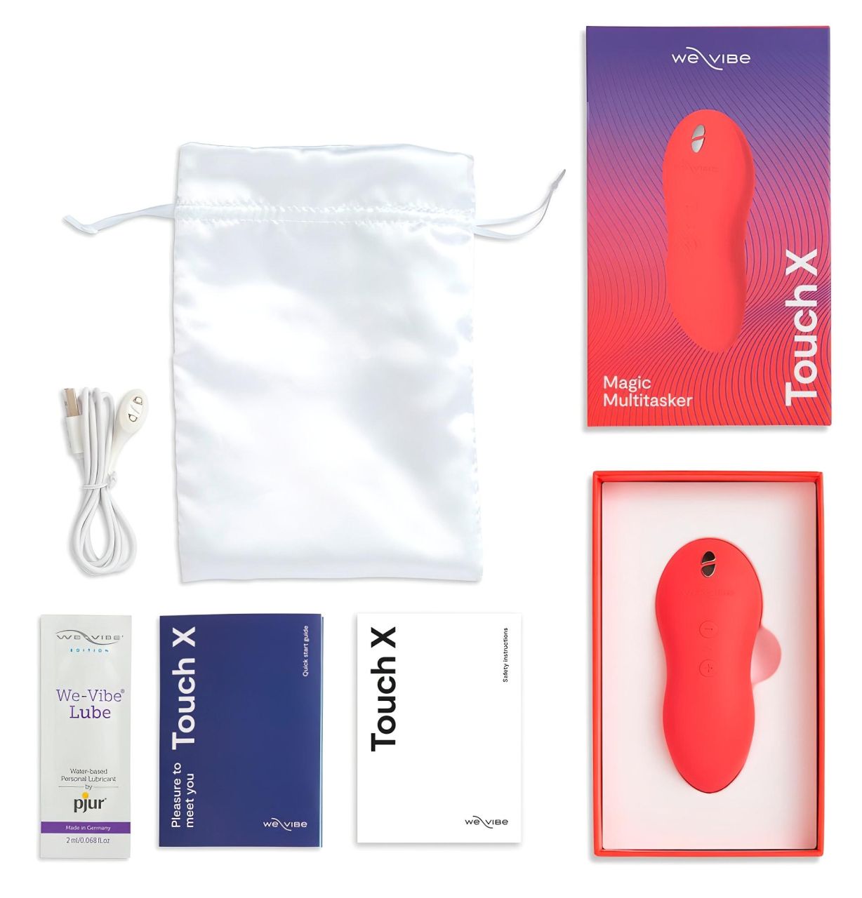 We-Vibe Touch X - akkus, vízálló csikló vibrátor (korall)