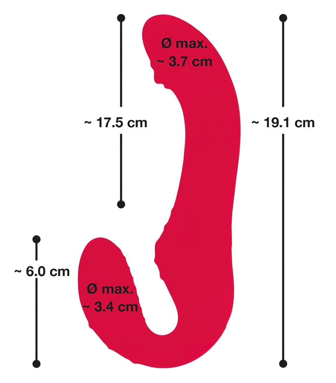 You2Toys Strapless - rádiós, felcsatolható vibrátor (piros) You2Toys Strapless - rádiós, felcsatolható vibrátor (piros)